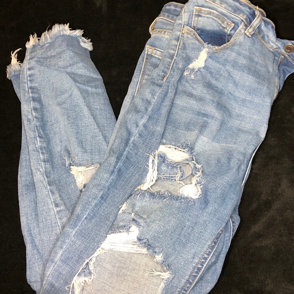 distressed jeans
